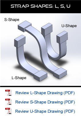 Thermal Strap Shapes L, S, U